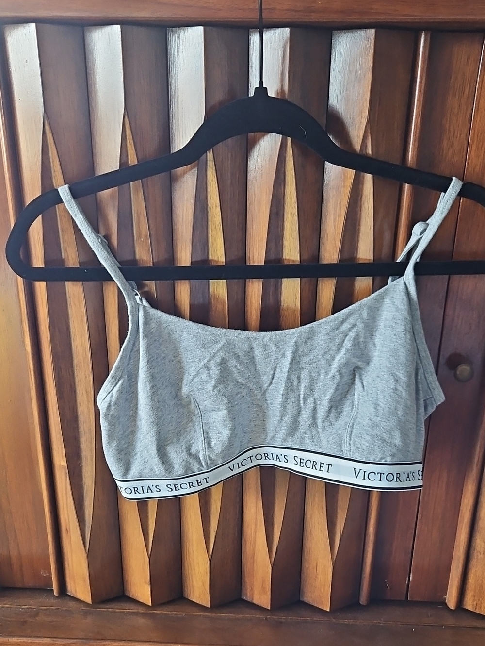 Victoria's Secret Light Grey Logo Band Bralette